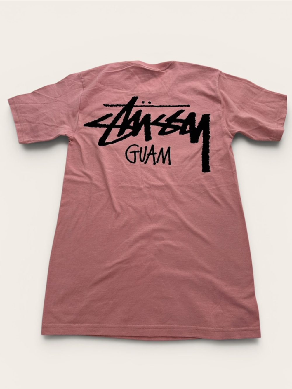 Stüssy Guam Chapter Pink Graphic Tee Size Small NWOT cut tag